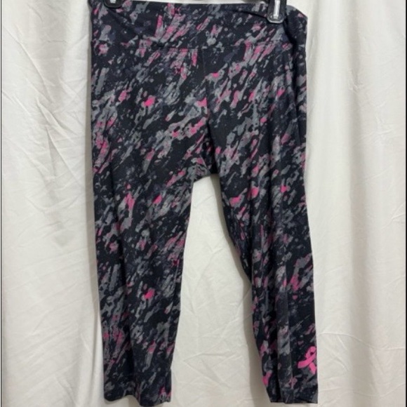 Pants - Black and Pink Patterned Leggings